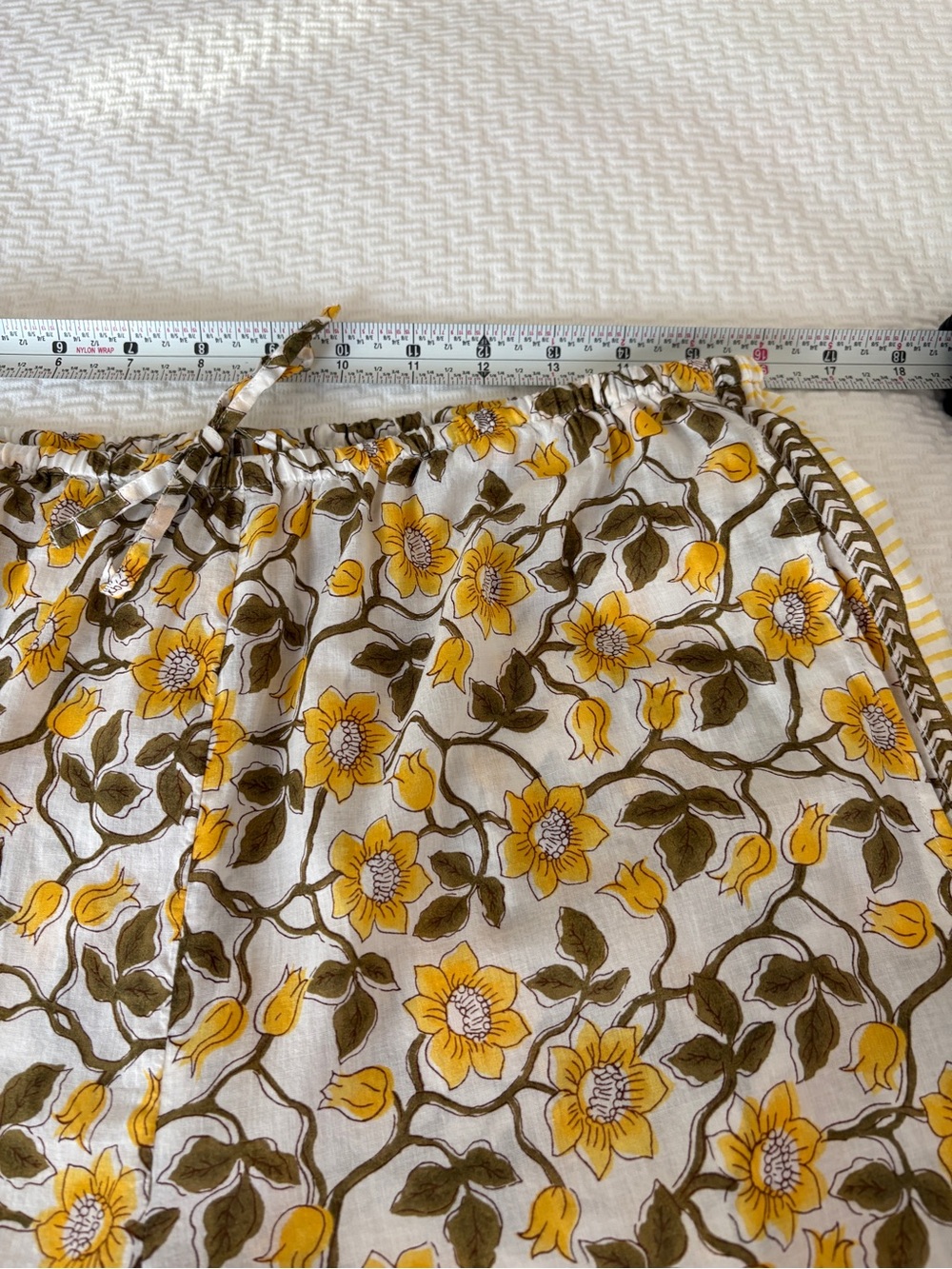 J Crew Cotton voile beach pant in daffodil daze block print Sz Medium - Picture 8 of 16